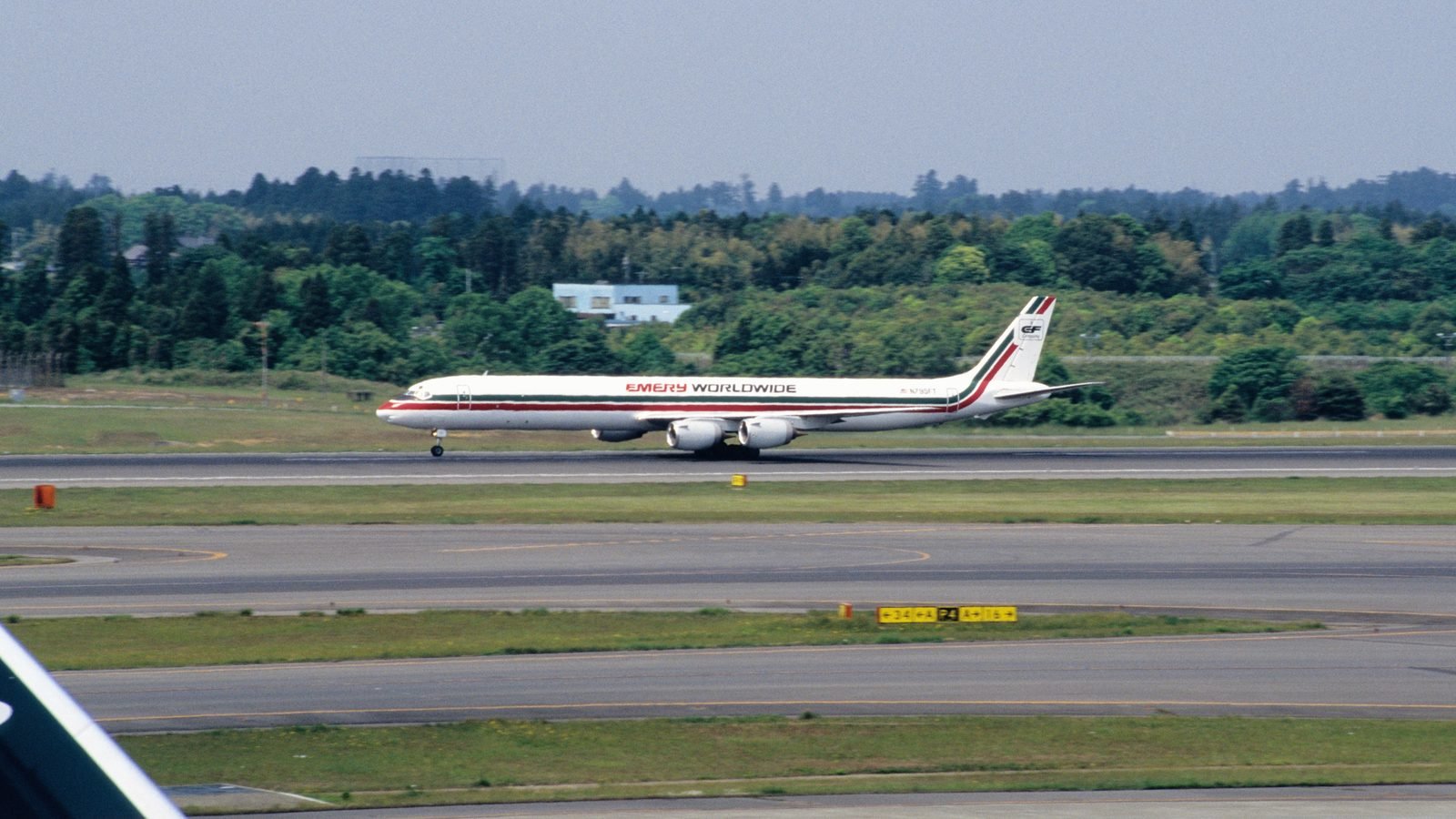 Emery Worldwide aircraft on runway