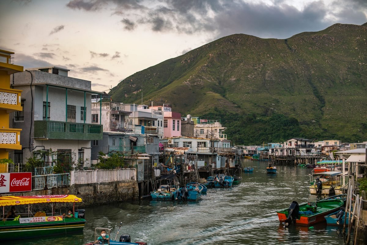 Tai O fishing village stilt houses in Hong Kong.