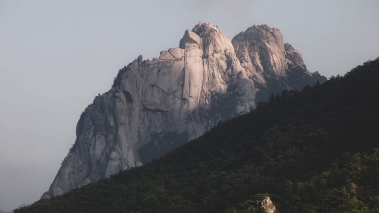 Majestic Ulsanbawi rock formation in Seoraksan National Park