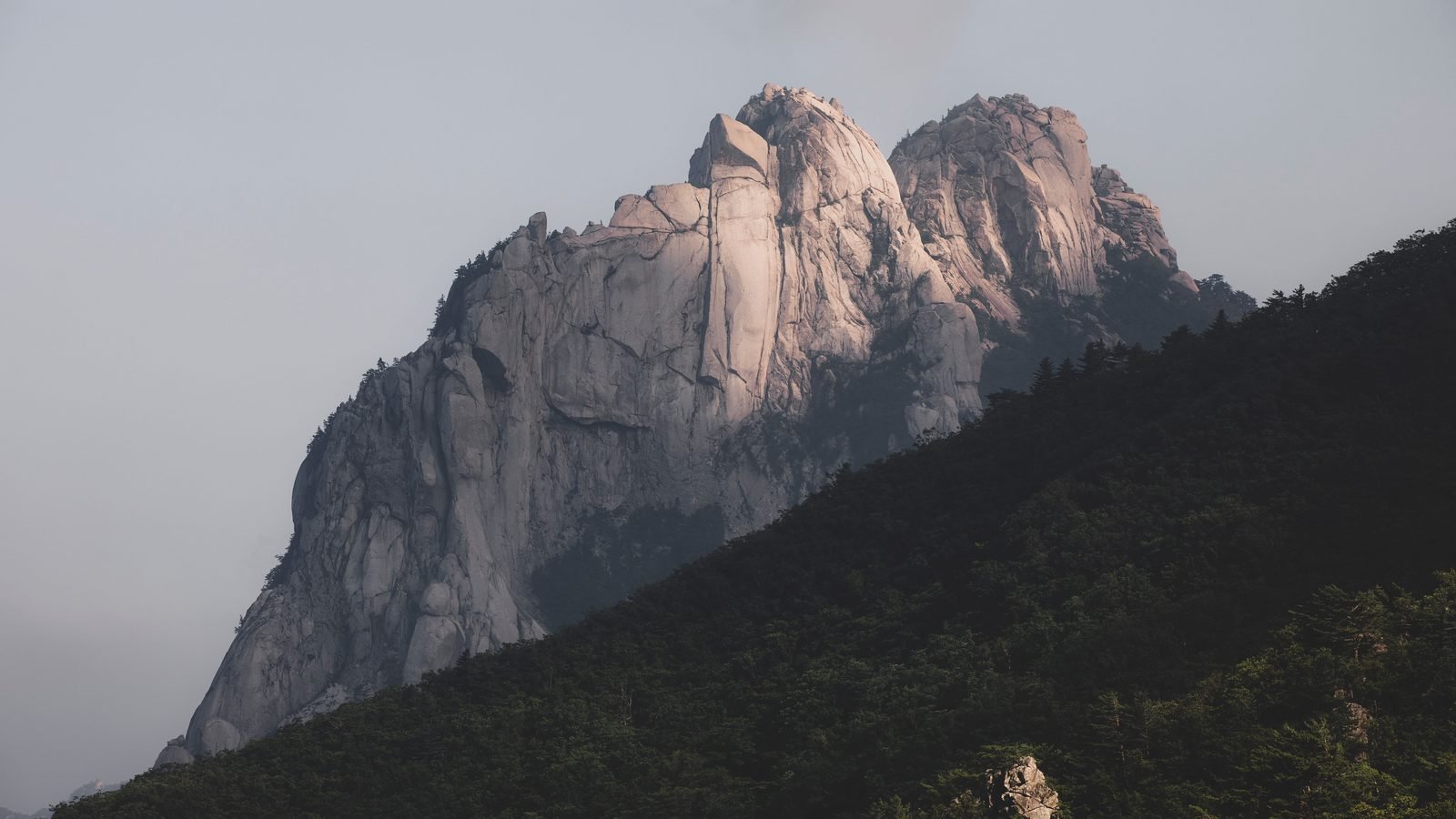 Majestic Ulsanbawi rock formation in Seoraksan National Park