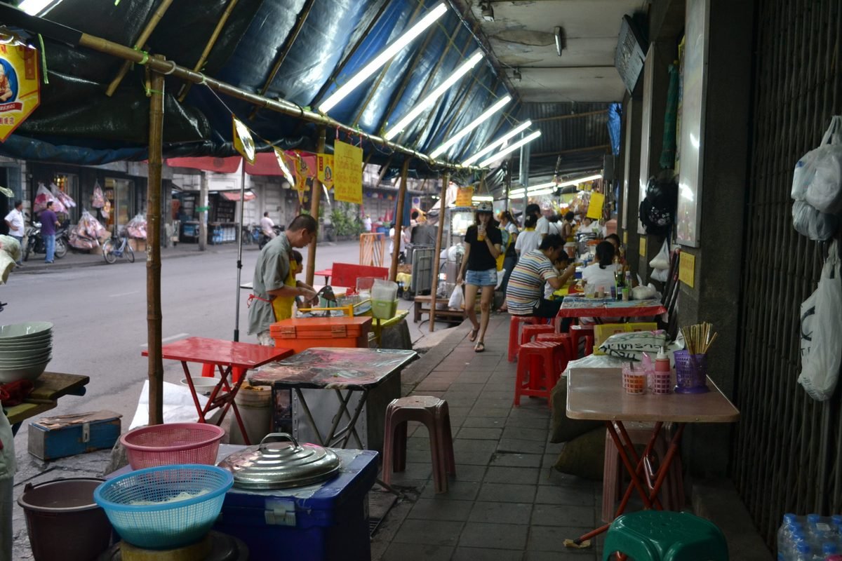 Random street food view in Bangkok, Thailand.